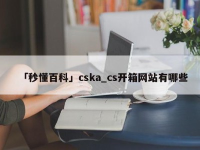 「秒懂百科」cska_cs开箱网站有哪些