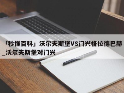 「秒懂百科」沃尔夫斯堡VS门兴格拉德巴赫_沃尔夫斯堡对门兴