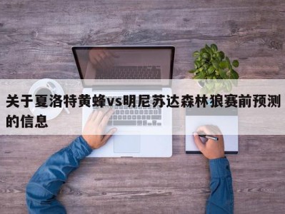 关于夏洛特黄蜂vs明尼苏达森林狼赛前预测的信息