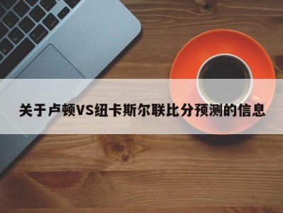 关于卢顿VS纽卡斯尔联比分预测的信息