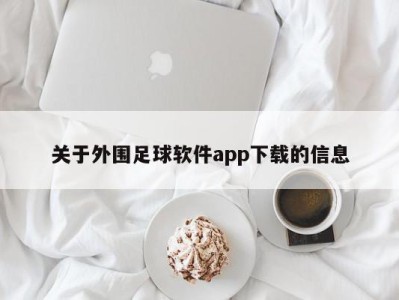 关于外围足球软件app下载的信息